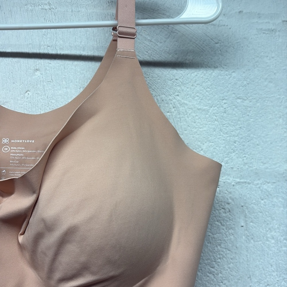 Honeylove LiftWear Adjustable Cami Tank Top Rose Tan Smoothing Underwire-free 1X - Picture 5 of 8